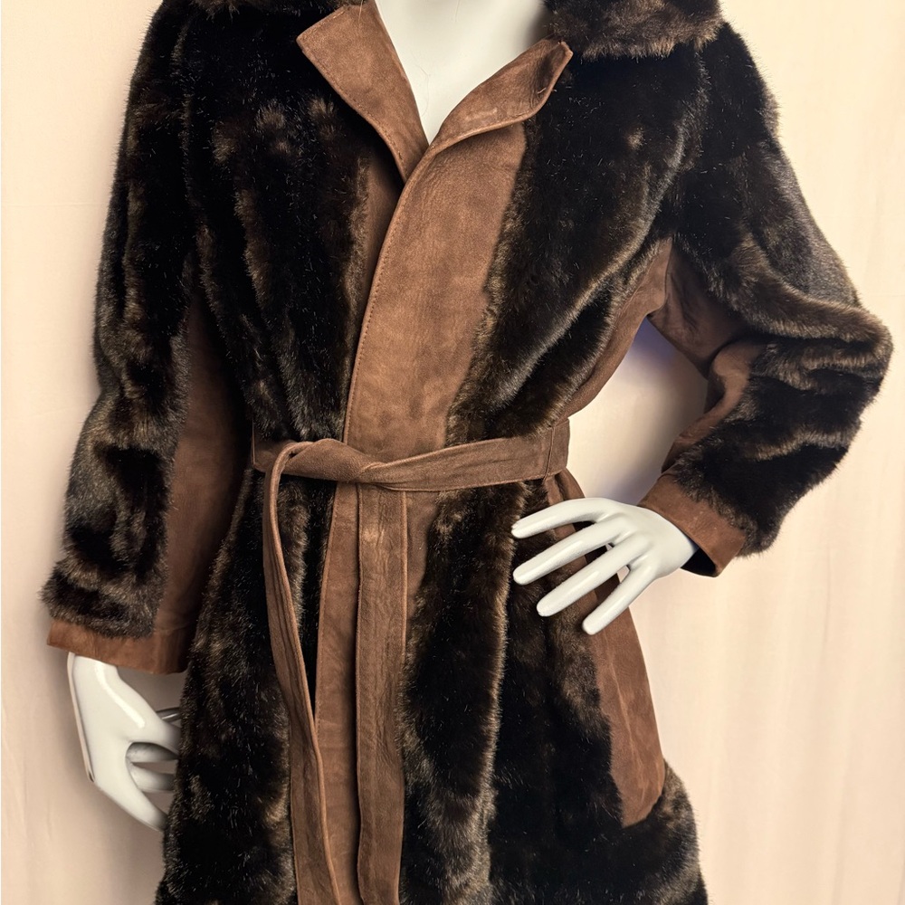 Elegant Brown Faux Fur Teddy Jacket